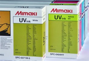 Mimaki UV cartridges close-up